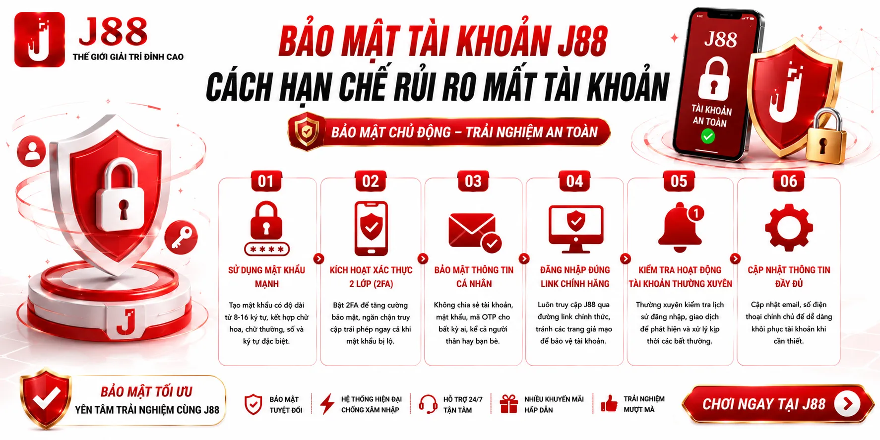 Bảo Mật Tài Khoản J88