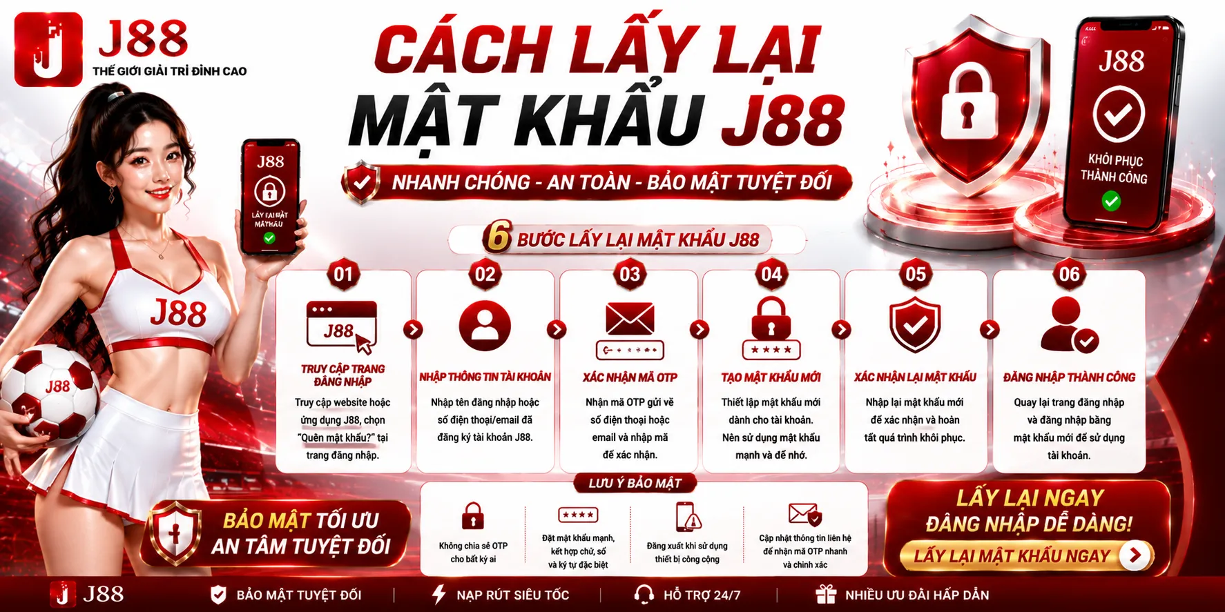 Quên Mật Khẩu J88 – Cách Khôi Phục Tài Khoản 1 Cách lấy lại mật khẩu J88 từng bước