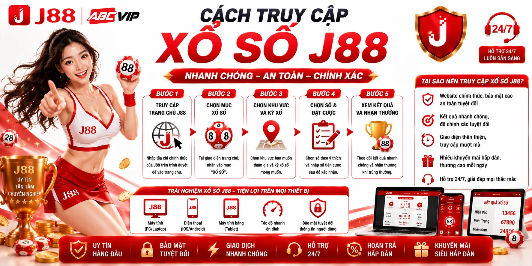 Xổ Số J88 – Hình Thức Và Cách Theo Dõi Kết Quả 2 Cách truy cập khu vực xổ số J88