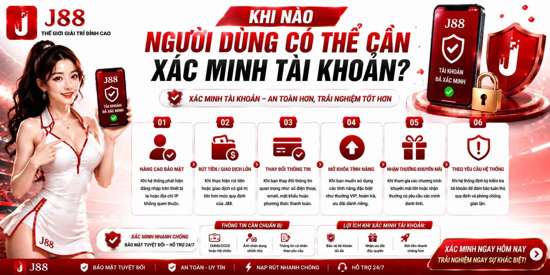 Xác Minh Tài Khoản J88 – Thông Tin Và Các Bước Thực Hiện 1 Khi nào người dùng có thể cần xác minh tài khoản?